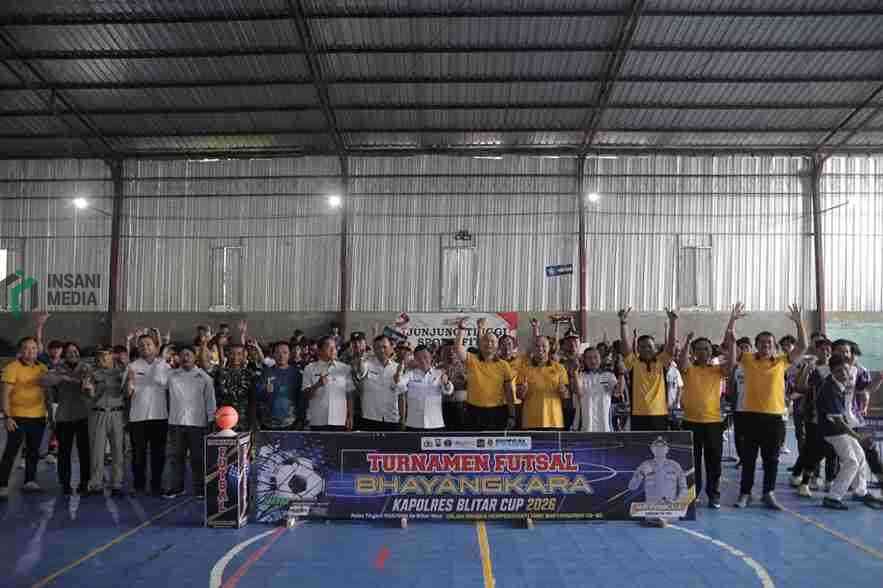Hut Bhayangkara ke 80 Polres Blitar Buka Turnamen Futsal Kapolres Cup untuk Pelajar