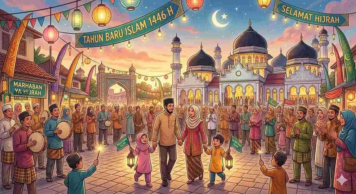 Hijrah: Gerbang Revolusi Peradaban Dunia Ilustrasi Tahun Baru Islam