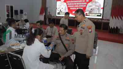 Polres Blitar Gelar Pemeriksaan Kesehatan Sambut HUT Bhayangkara ke-80