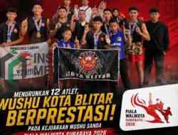 Wushu Kota Blitar Borong 11 Medali, Diantaranya 8 Emas di Kejurda Jatim Piala Wali Kota Surabaya 2026