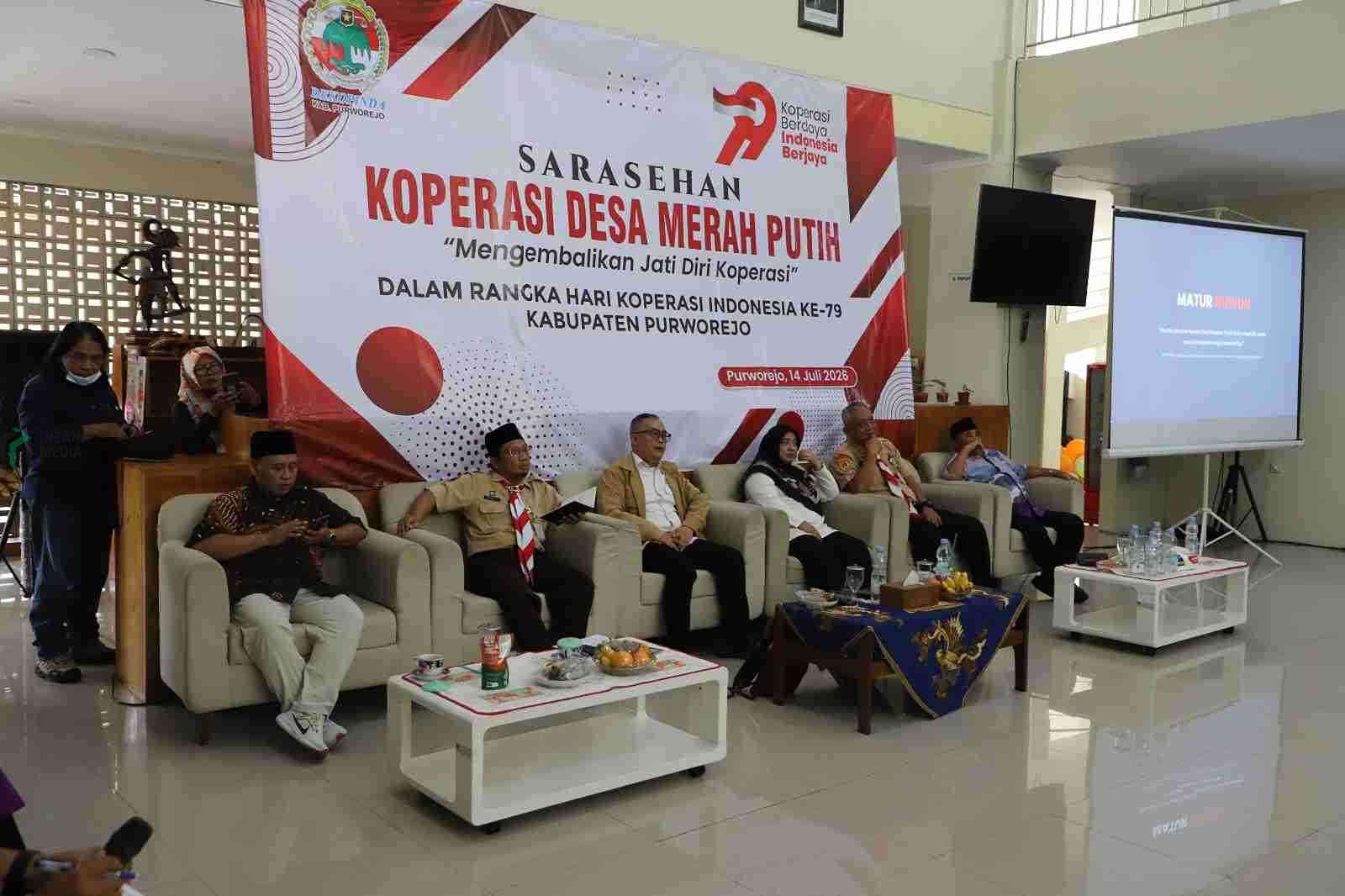 Bupati Purworejo Yuli Hastuti Hadiri Saresehan KDMP yang Digellar Dekopinda Kabupaten Purworejo