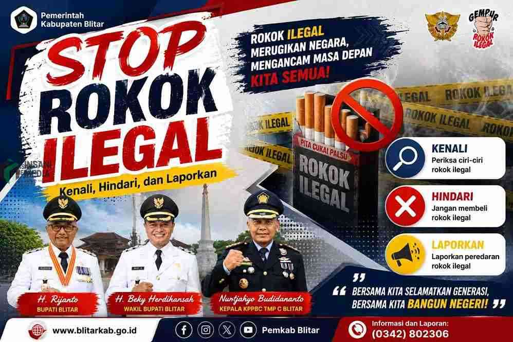 Cegah Rokok Ilegal Pemkab Blitar Bupati Wakil Bupati