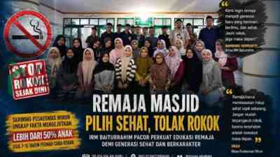 Ikatan Remaja Masjid Baiturrahim Desa Pacor Kecamatan Kutoarjo Kabupaten Purworejo Ajak remaja Gaya Hidup Sehat dan Bahaya Rokok