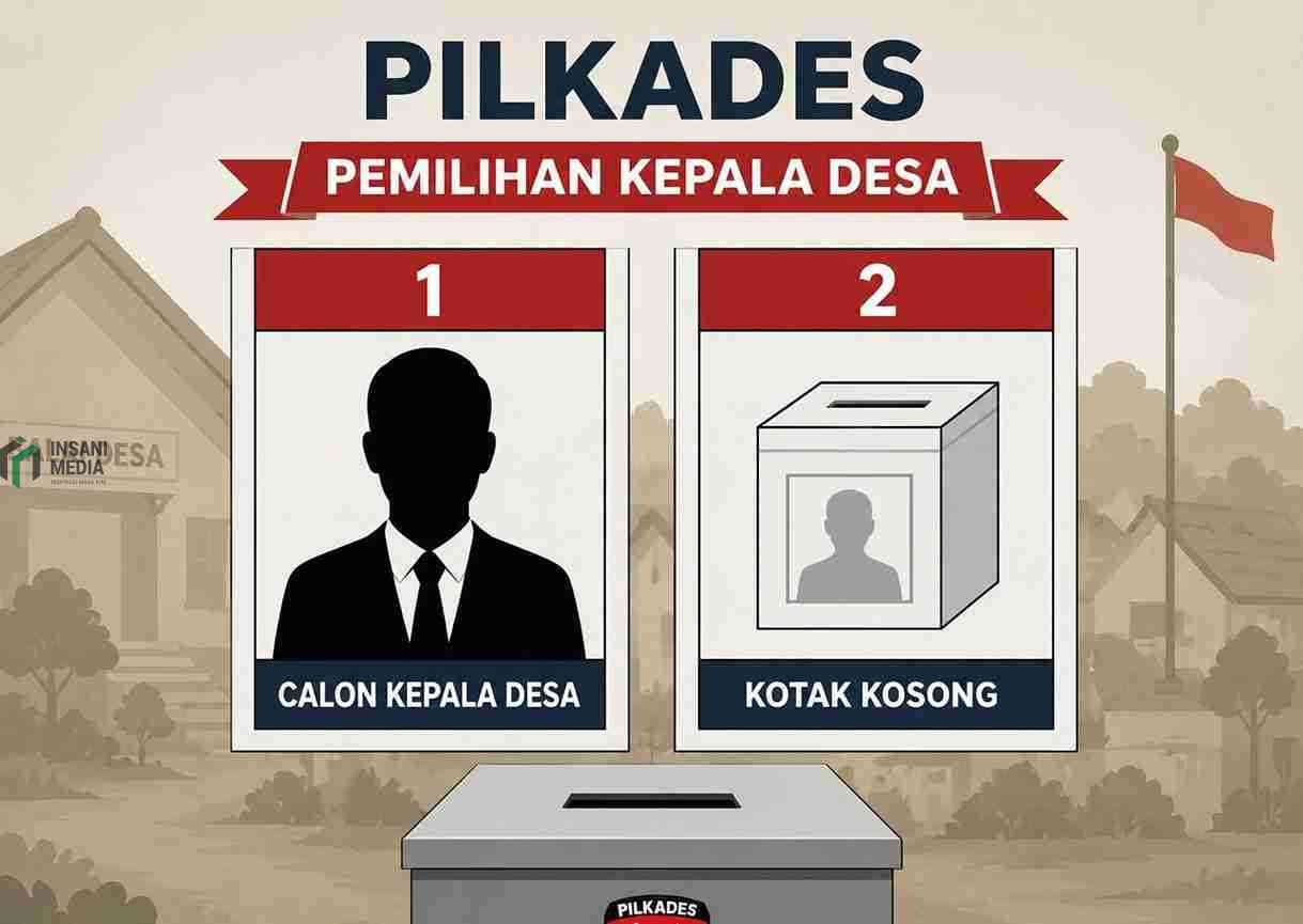 Ilustrasi Calon Tunggal dan Kotak Kosong di Pilkades Serentak Kabupaten Blirtar 2026