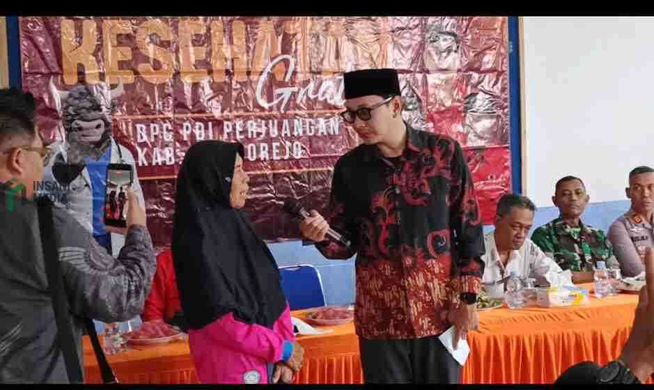 Ketua DPC PDI Perjuangan Kabupaten Purworejo Dion Agasi Setiabudi Menhadiri Cek Kesehatan Gratis