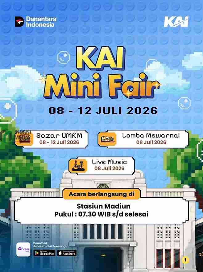 PT KAI Daop 7 Madiun Gelar KAI Schooliday 2026 untuk Mengisi Libur Sekolah