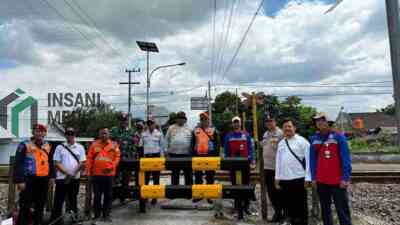 PT KAI Daop 7 Madiun Tutup Perlintasan Kereta Api di di KM 1725 jalur Kras–Ngadiluwih Kabupaten Kediri
