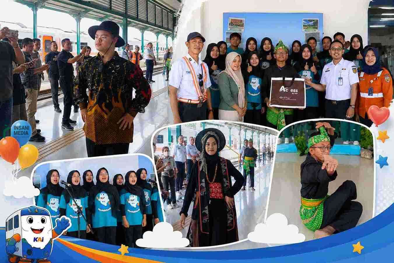 KAI Daop 7 Ajak Anak Disabilitas Naik Kereta Gratis dan Tampilkan Bakat di Hari Anak Nasional Penampilan Anak anak Disabilitas di Stasiun Blitar dalam Peringatan Hari Anak Nasional 2026