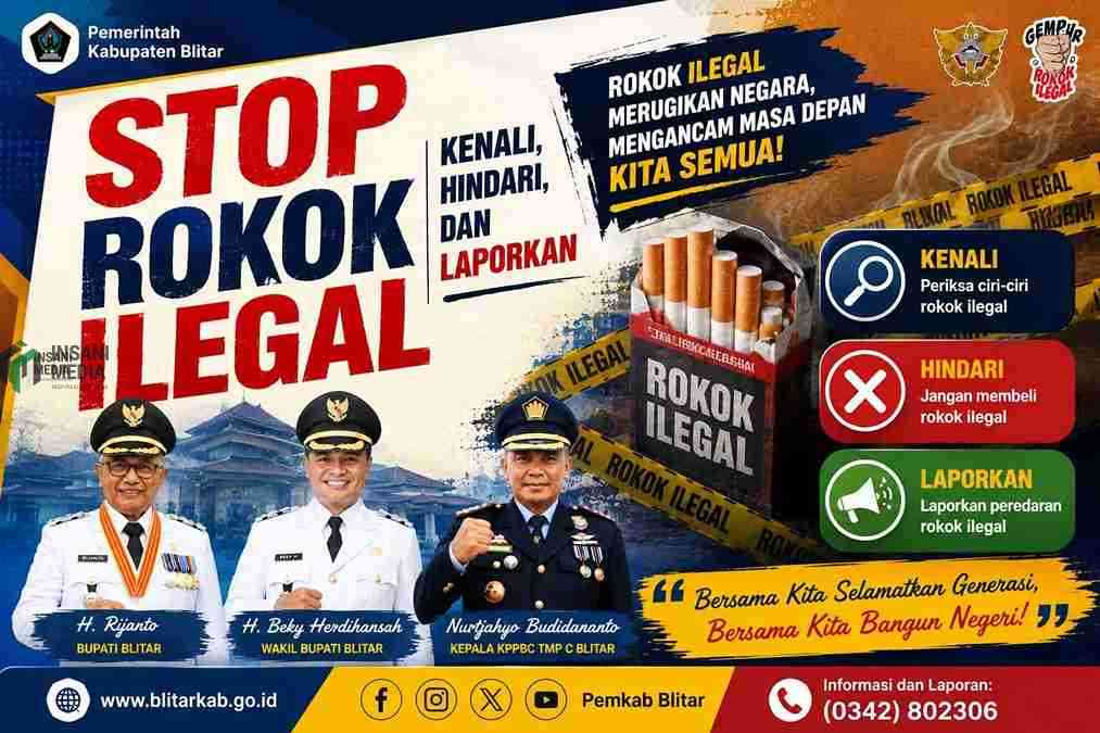 Sinergi dengan Bea Cukai Terus Diperkuat, Satpol PP Kabupaten Blitar Gencarkan Operasi Rokok Ilegal di Berbagai Wilayah Sosialisasi Cegah Rokok Ilegal Pemkab Blitar