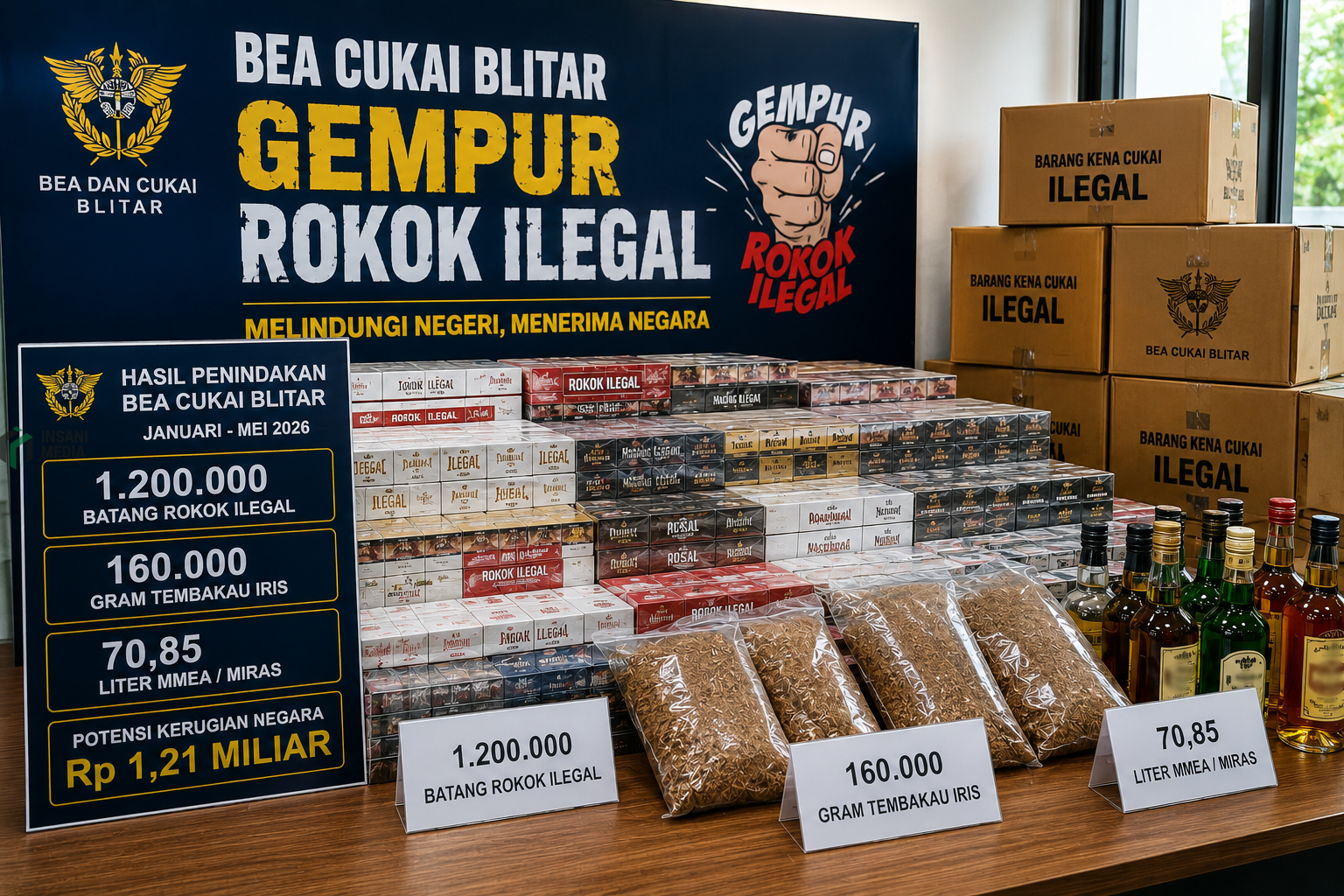Bea Cukai Blitar Intensifkan Penindakan, 1,2 Juta Batang Rokok Ilegal Disita dan Potensi Kerugian Negara Rp1,21 Miliar Berhasil Diselamatkan file 00000000bfdc7209ac7fc8eb0a9e6ce1