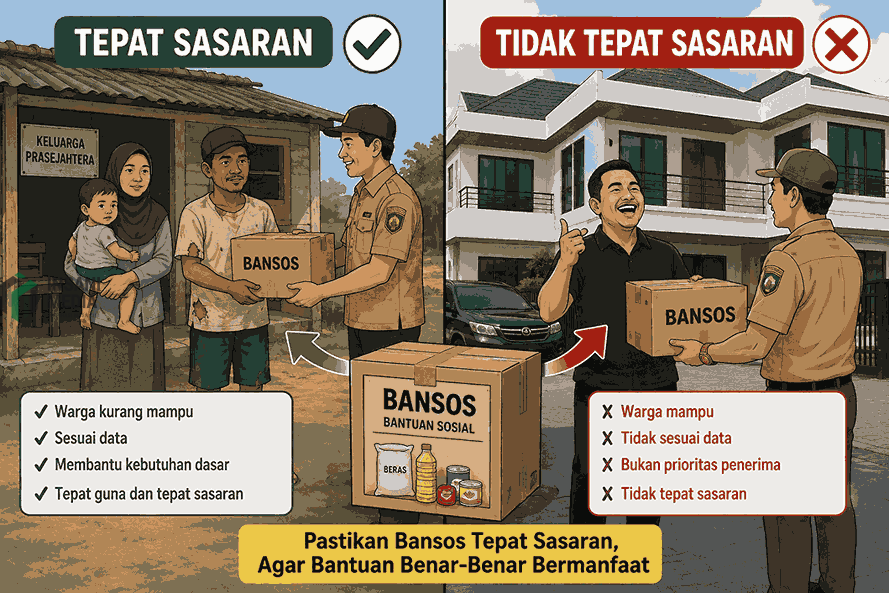 Ilustrasi Bansos tidak Tepat Sasaran