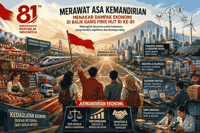 Ilustrasi Ekonomi di Indonesia saat HUT RI ke 81