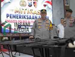 Polres Blitar Periksa Senpi Anggota, Tingkatkan Kedisiplinan Anggota Merawat Barang Dinas