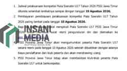 Piala Soeratin U-17 Jatim Ditunda, PSSI Kabupaten Blitar Kecewa ada Biaya Pendaftaran, Segini Nilainya
