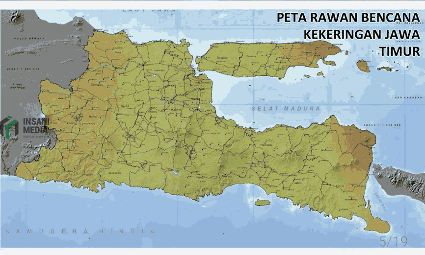Daftar 22 Kabupaten/Kota di Jatim Yang Mengalami Kekeringan, ini Upaya BPBD Peta Jawa Timur
