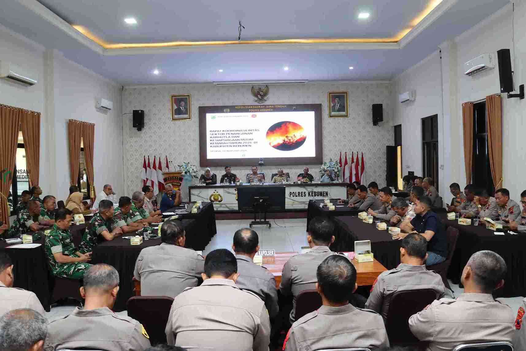 Polres Kebumen Gelar Rapat Koordinasi Cegah Kekeringan dan Karhutla