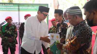 Wakil Bupati Purworejo Dion Agasi Setiabudi SIKom MSi meresmikan Desa Keduren Kecamatan Purwodadi sebagai Kampung Aren