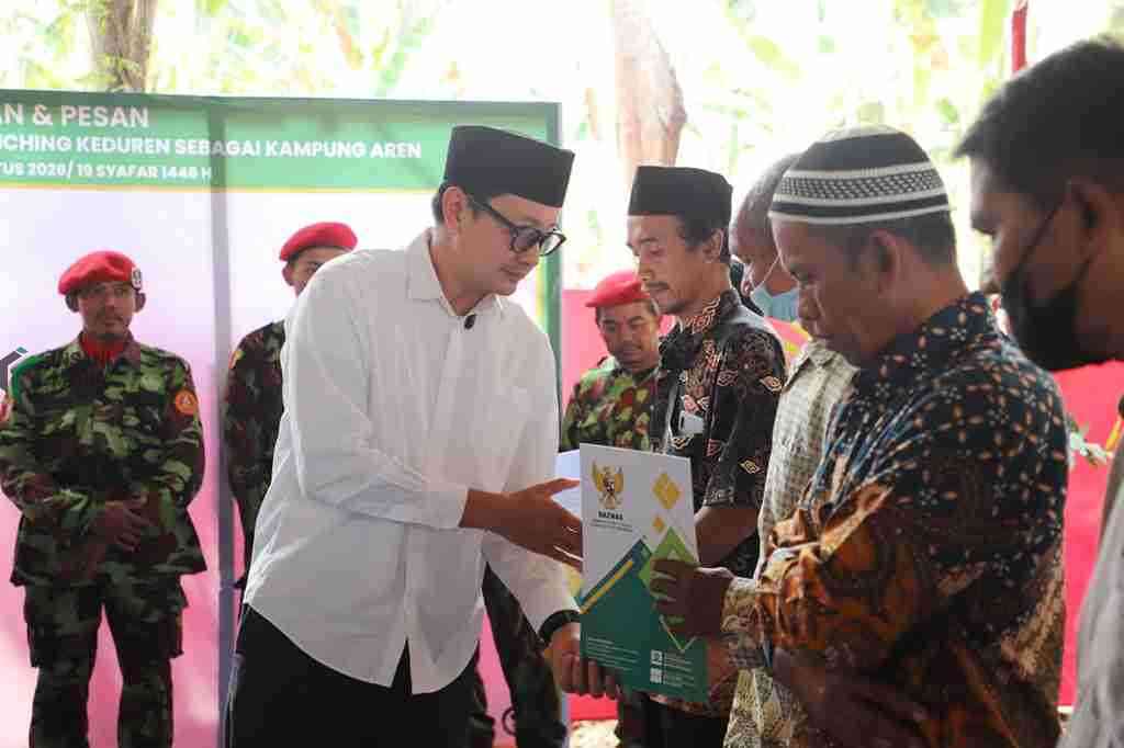 Wakil Bupati Purworejo Dion Agasi Setiabudi SIKom MSi meresmikan Desa Keduren Kecamatan Purwodadi sebagai Kampung Aren