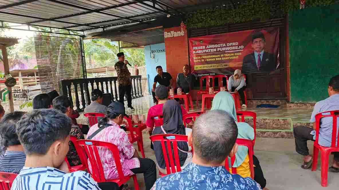 Alipman Syafi’i Anggota DPRD Purworejo Gelar Reses di Desa Selorejo, Warga Keluhkan Pengairan Anggota DPRD Kabupaten Purworejo dari Fraksi PDI Perjuangan H. Alipman Syafii S.E. menggelar reses Masa Persidangan III Tahun 2026 di Desa Surorejo Kecamatan Banyuurip Kabupaten Purworejo