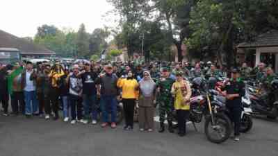 HUT TNI Gelar Touring dan Bakti Sosial di Goa Seplawan Desa Donorejo Kecamatan Kaligesing