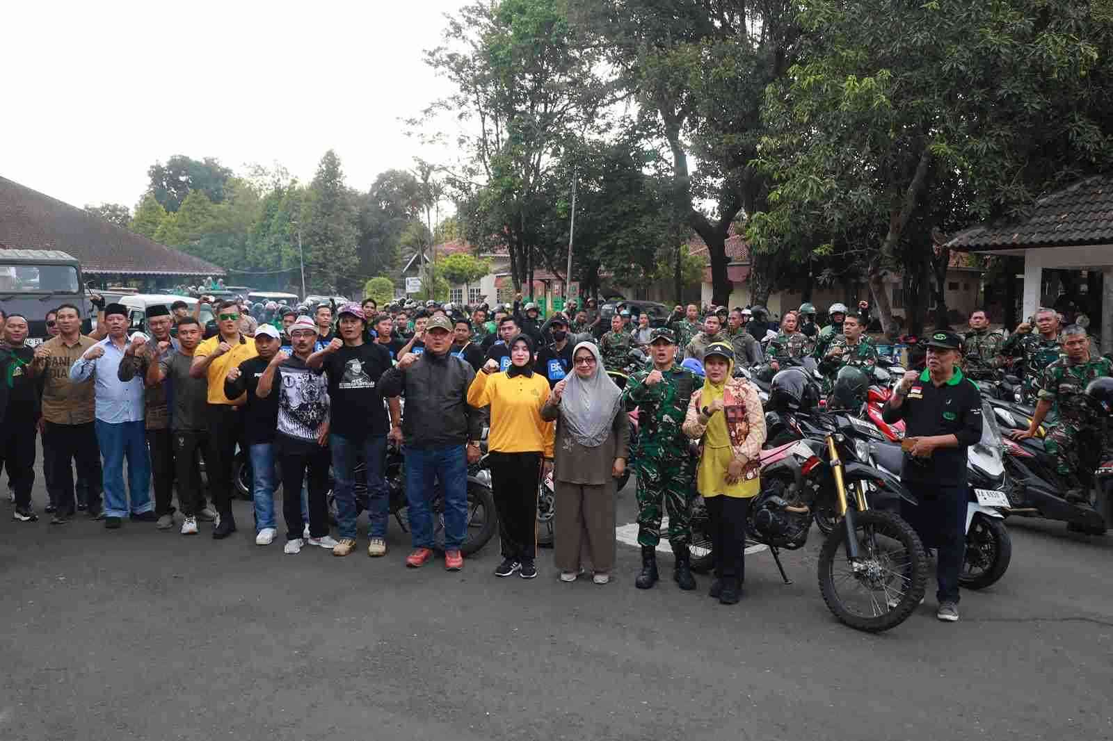 HUT TNI Gelar Touring dan Bakti Sosial di Goa Seplawan Desa Donorejo Kecamatan Kaligesing