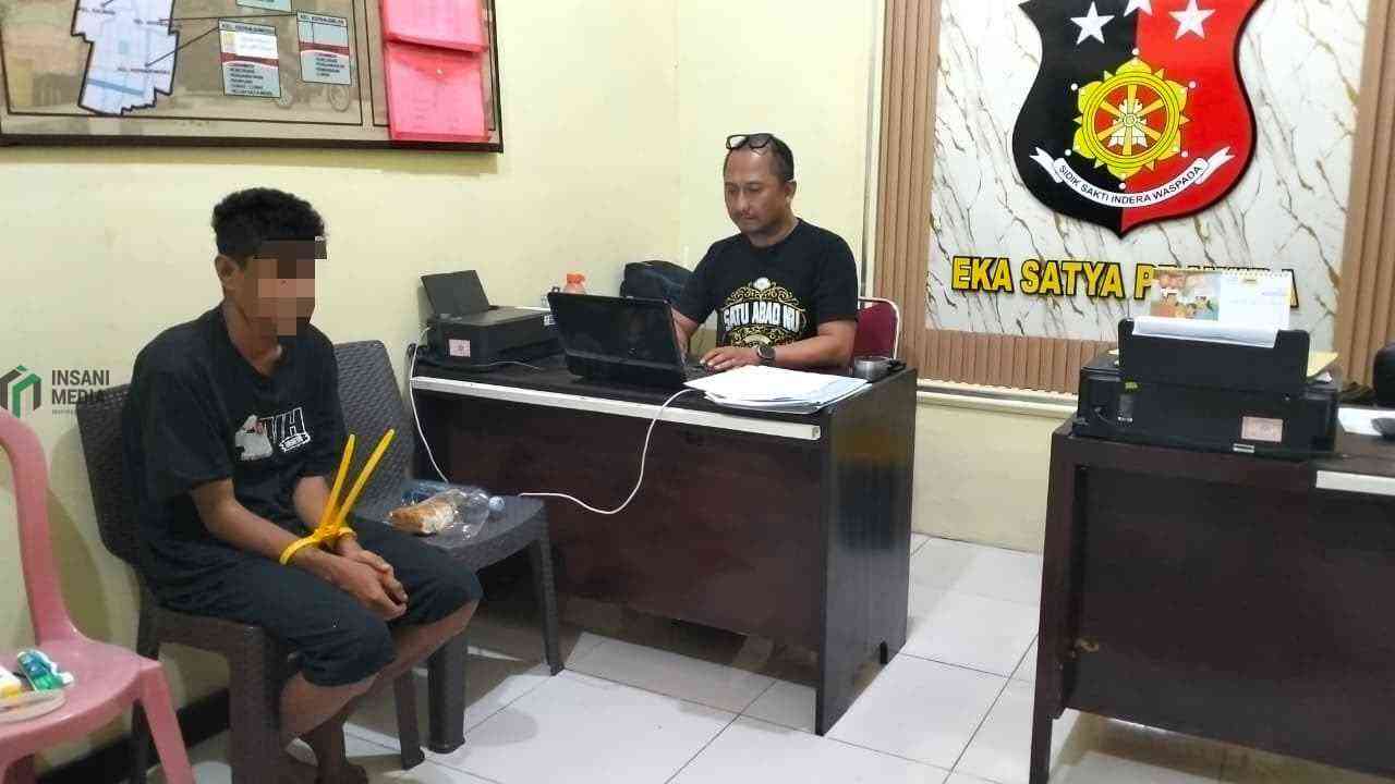 Pelaku Curanmor saat Dimintai Keterangan di Polsek Kepanjenkidul Kota Blitar