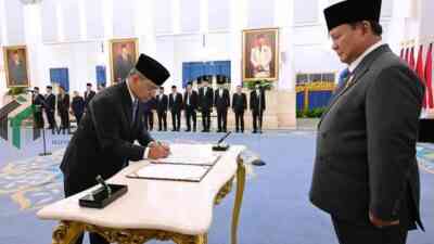 Pelantikan Menteri Keuangan oleh Presiden Prabowo