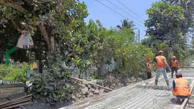 Jalan Karangrejo–Sumberagung Blitar Direhab 2,9 Kilometer, Kombinasi Beton dan Hotmix