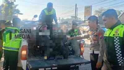 Kecelakaan Dua Motor di Garum, Tiga Pelajar Dilarikan ke Rumah Sakit