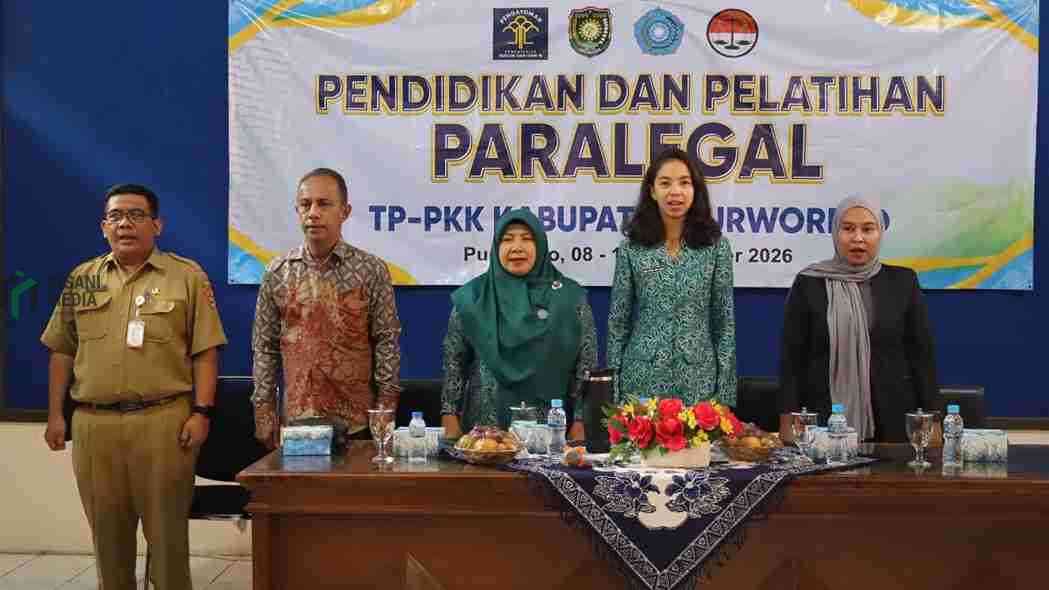 Tim Penggerak Pemberdayaan dan Kesejahteraan Keluarga TP PKK Kabupaten Purworejo mengikuti kegiatan Pendidikan dan Pelatihan Paralegal