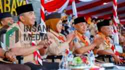 Gubernur Khofifah Hadiri Apel Peringatan Hari Pramuka ke-65 Kwarda Jatim di Unesa, Optimis Pramuka Jadi Penggerak Ketahanan Pangan