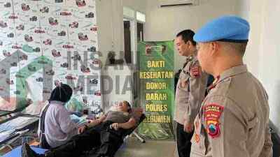 Sebanyak 65 Personel Polres Kebumen Donorkan Darah, PMI Sebut Kebutuhan Mencapai 125 Kantong per Hari