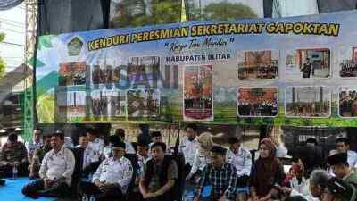 Sekretariat Gapoktan Karya Tani Mandiri di Kelurahan Bajang, Blitar Diresmikan, Bupati Blitar Rijanto Tekankan Regenerasi Petani