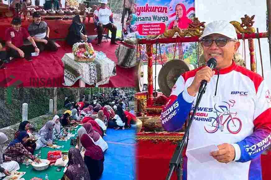 Bupati Blitar saat Peresmian Perbaikan Jalan di Dusun Kuwut Desa Kemloko Kecamatan Nglegok