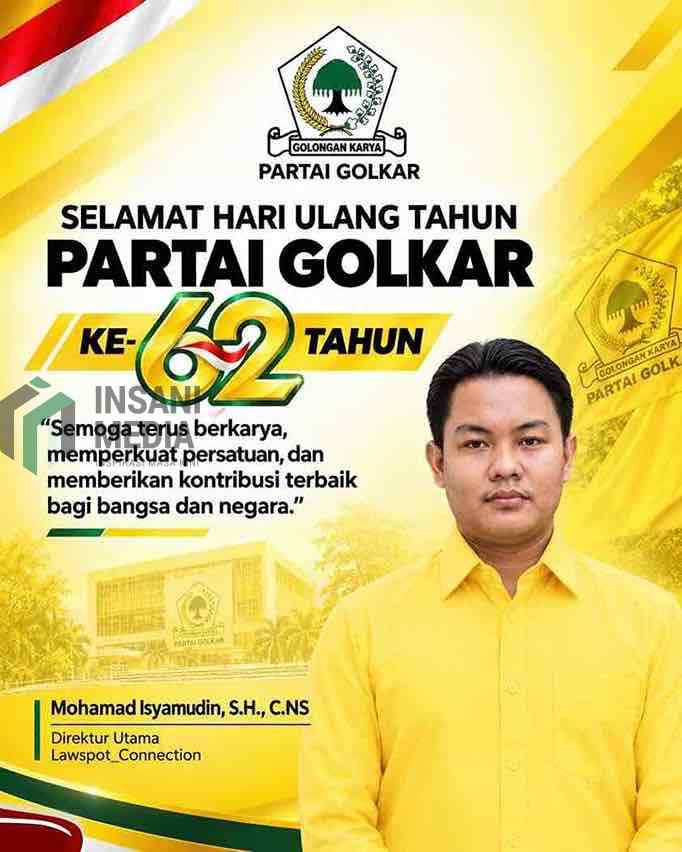 Mohamad Isyamudin S.H. C.NS . HUT Golkar ke 62 Tahun