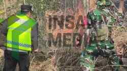 Polisi dan TNI Berjibaku Memadamkan Api yang Membakar Hutan Jati di Kecamatan Buayan Kebumen