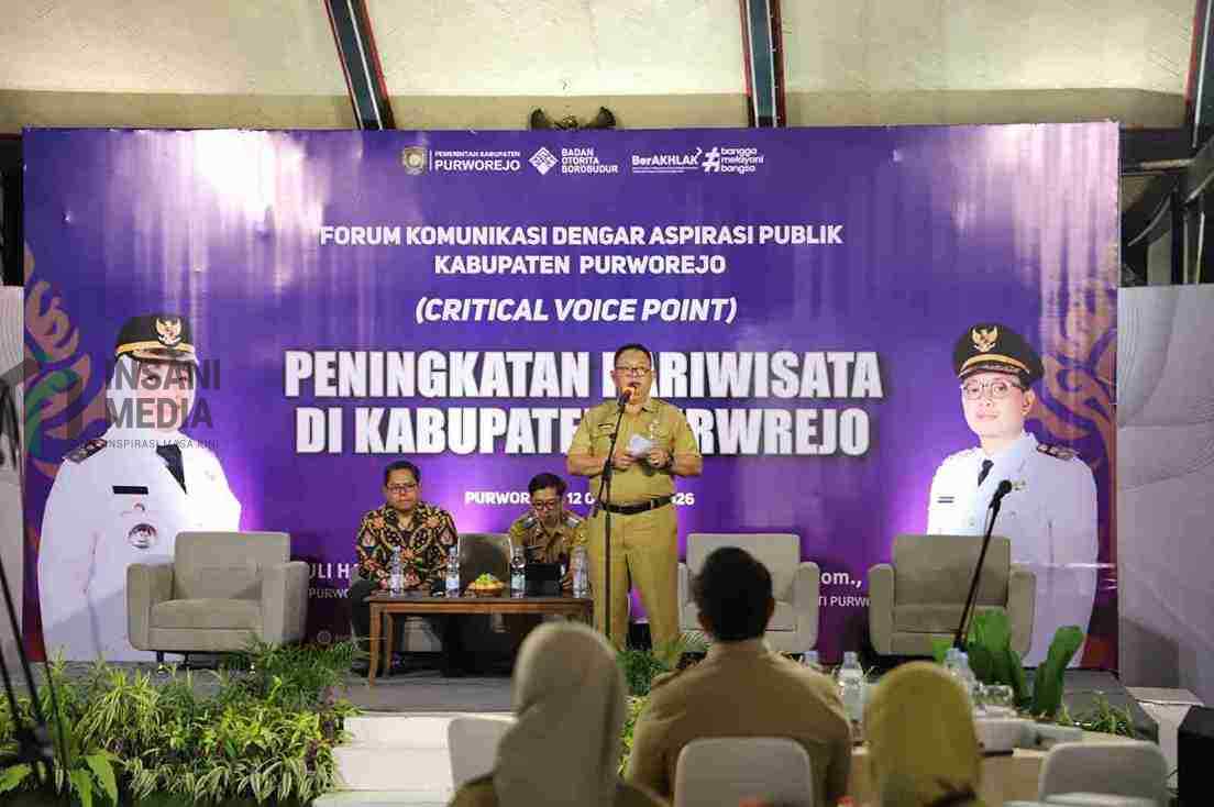 Sekda Kabupaten Purworejo Sutanto saat Menghadiri Forum Komunikasi Dengar Aspirasi Publik Critical Voice Point